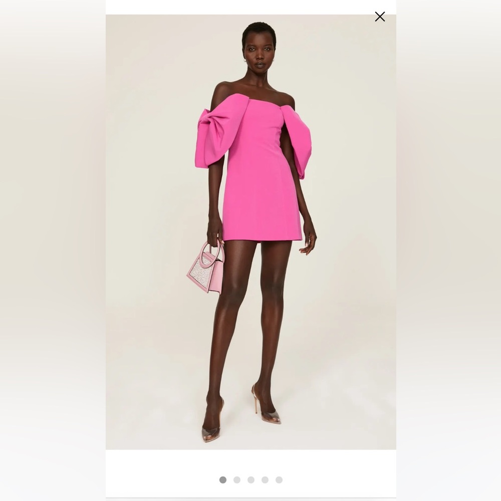 Toccin x RTR pink bow sleeve dress